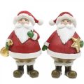 Floristik24 Decorative figure Santa Claus with star / bag H13cm 2pcs