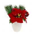 Floristik24 Poinsettia in pot red artificially H11cm