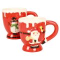 Floristik24 Christmas mug Santa Claus ceramic 10.5cm 2pcs