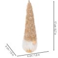 Wooden and Textile Gnome Decorations with Beard, 17cm, Set of 6, Beige, White, and Light Brown | Floristik24.co.uk