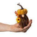 Pumpkin Gnome Autumn Decorations with Sunflower and Beard 16cm Set of 2 | Floristik24.co.uk