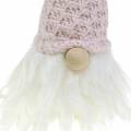 Floristik24 Gnome with wool cap pink / white 43cm 2pcs