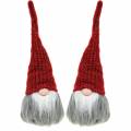 Floristik24 Decorative pixies with woolen hat 11cm H31cm 2pcs