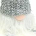 Floristik24 Edge seat Gnome with wool hat gray 8cm H37cm 2pcs