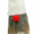 Floristik24 Gnome to stick with knitted hat red, white, gray 11–13cm L34–35.5cm 12pcs