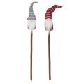 Gnome Decoration Figures with Striped Hats on Wooden Sticks 46cm Set of 6 | Floristik24.co.uk