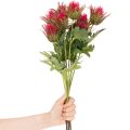 Artificial Red Thistle Stem 67cm Decorative Branch Set of 3 | Floristik24.co.uk
