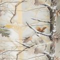Glass Lantern with Winter Forest Branch Design, Gold Interior, 12cm | Floristik24.co.uk