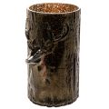 Glass Lantern with Deer Head
