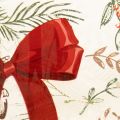 Glass Candle Holder with Red Bow and Winter Branches, 15cm | Floristik24.co.uk