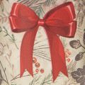 Glass Candle Holder with Red Bow and Christmas Branches 8cm Set of 2 | Floristik24.co.uk
