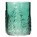Glass Lantern with Pine Tree