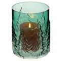 Glass Lantern with Pine Tree