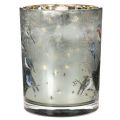 Glass Candle Holder with