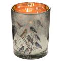 Glass Candle Holder with
