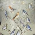 Glass Tealight Holders with Bird and Snowflake Design, Gold Interior, 8cm, Set of 2 | Floristik24.co.uk