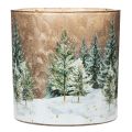 Glass Lantern with Winter