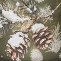 Glass Candle Holder with Winter Pine Motif, 8cm, Set of 2 | Floristik24.co.uk
