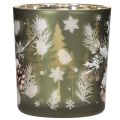 Glass Candle Holder with