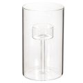 Floristik24 Glass Candle Holder with Insert for Pillar Candles 15cm - Set of 2