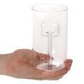 Glass Candle Holder with Insert for Pillar Candles 15cm - Set of 2 | Floristik24.co.uk