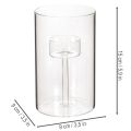 Glass Candle Holder with Insert for Pillar Candles 15cm - Set of 2 | Floristik24.co.uk