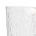 Floristik24 Lantern glass candle glass tealight holder glass Ø7.5cm H10cm