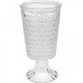 Floristik24 Lantern glass with base clear Ø10cm H18.5cm table decoration