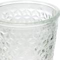Floristik24 Lantern glass with base clear Ø10cm H18.5cm table decoration