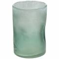 Floristik24 Glass lantern green frosted Ø10cm H15cm
