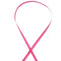 Floristik24 Gift ribbon dotted decorative ribbon pink 10mm 25m