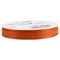 Floristik24 Gift ribbon dotted decorative ribbon orange 10mm 25m