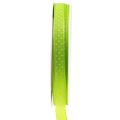 Floristik24 Gift ribbon dotted decorative ribbon May green 10mm 25m