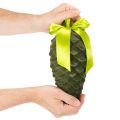 Pinecone-Shaped Artificial Hanging Decorations with Ribbon and Bow, 23cm, Set of 3 | Floristik24.co.uk