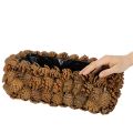 Rectangular Pinecone Planter for Indoor Planting 40cm Natural Brown | Floristik24.co.uk
