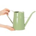 Vintage metal indoor watering can, mint green, 1.7L, decorative vase, retro design, H23cm | Floristik24.co.uk