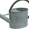 Floristik24 Metal Watering Can Garden Decor Vintage Silver Gray L53cm H29cm