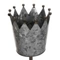 Floristik24 Antique Look 95cm Metal Decorative Crown for Flowerbeds or Pots