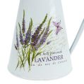 Floristik24 Zinc pitcher with lavender motif white H 22cm 1pc