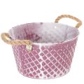 Zinc bowl, diamond shape with