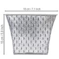 Zinc pot with diamond pattern, H15cm | Floristik24.co.uk