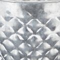 Zinc pot with rope handles