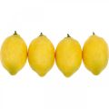 Floristik24 Artificial fruit, lemon, decorative fruits L8.5cm Ø5cm 4pcs
