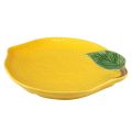 Floristik24 Lemon plate decorative plate ceramic lemons yellow 20×16cm
