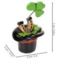 Lucky charm clover and beetle in a top hat, 7cm, 3 pieces | Floristik24.co.uk