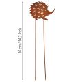 Bed plug hedgehog rust metal patina 10x8.5cm 6 pcs | Floristik24.co.uk