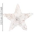 Birch stars mini 2cm - 2.5cm whitewashed 150 pcs | Floristik24.co.uk
