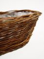 Floristik24 Bread basket approx. 20cm oval unpeeled