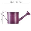 Decorative watering can, purple metal planter, Ø13.5cm H12.5cm | Floristik24.co.uk