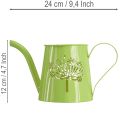 Decorative metal watering can, dandelion design, green, 12cm high, 2 pieces, decorative vase, shabby chic | Floristik24.co.uk